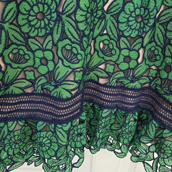 Adelyn Rae Green Floral Lace Mini Dress - Picture 7 of 9